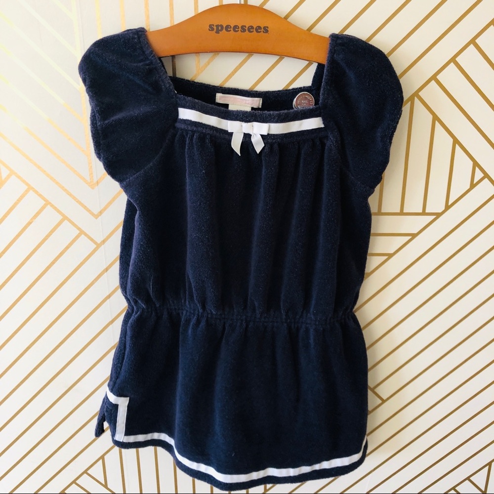 Janie & Jack Nautical Terry Cloth Swim Dress, 2Y